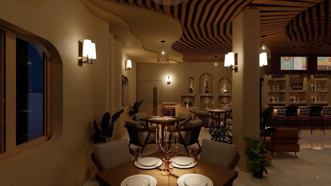 An intimate candlelit dining nook at Palasa